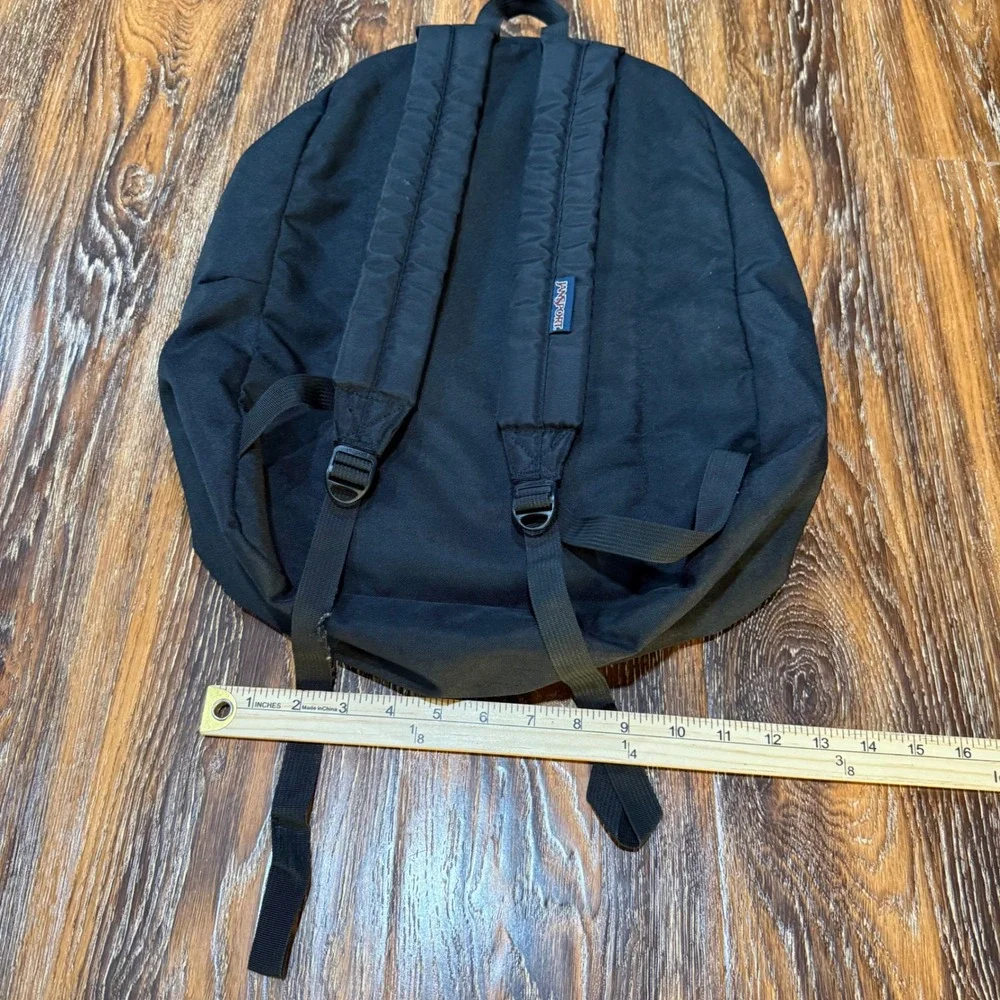 JanSport Backpack Black Classic School Travel Bookbag Padded Straps Bag FLAW